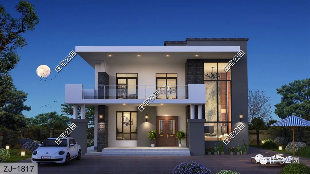 10套带平屋顶的农村别墅图纸,施工方便、节约预算