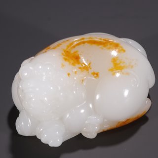 和田玉籽料|旧藏·和田玉籽料貔貅摆件