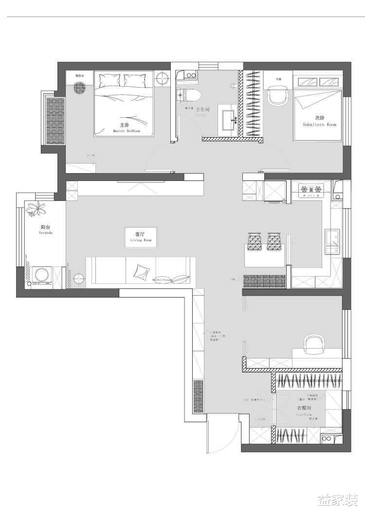 79平的三口之家，入户就是玄关衣帽间，独特的设计更舒适