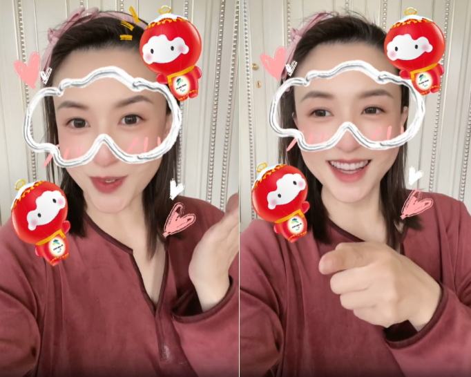 张蕾|央视张蕾穿粉睡衣家中卖萌!双颊酡红面色红润,一旁儿子乖巧可爱