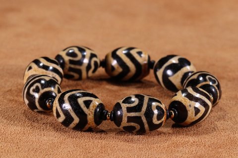 天珠|【藏传精品天珠达洛手串】