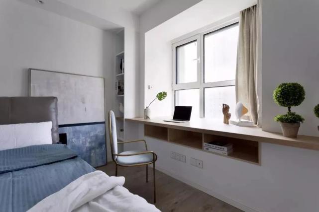 不用专门预留书房了,卧室一体化设计,实用又节省空间