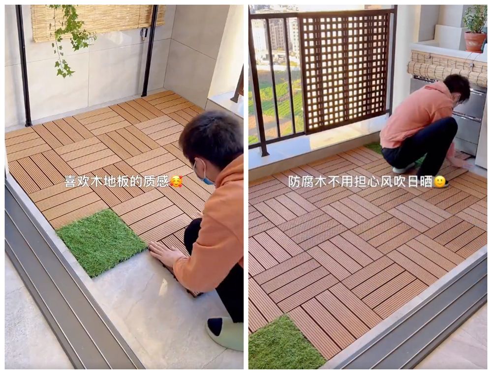 90后小哥为讨老婆欢心,低预算改造露天阳台,变成惬意休闲区