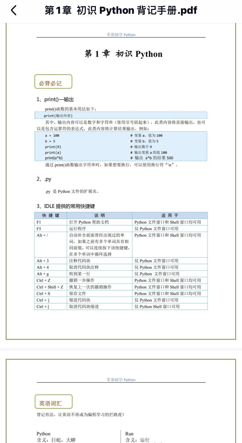 卫星|字节跳动把python基础知识点整理成手册了，高清版PDF开放下载