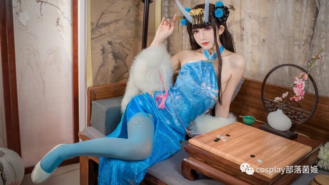 碧蓝航线|cos：碧蓝航线能代蓝色旗袍cos正片@衣衣