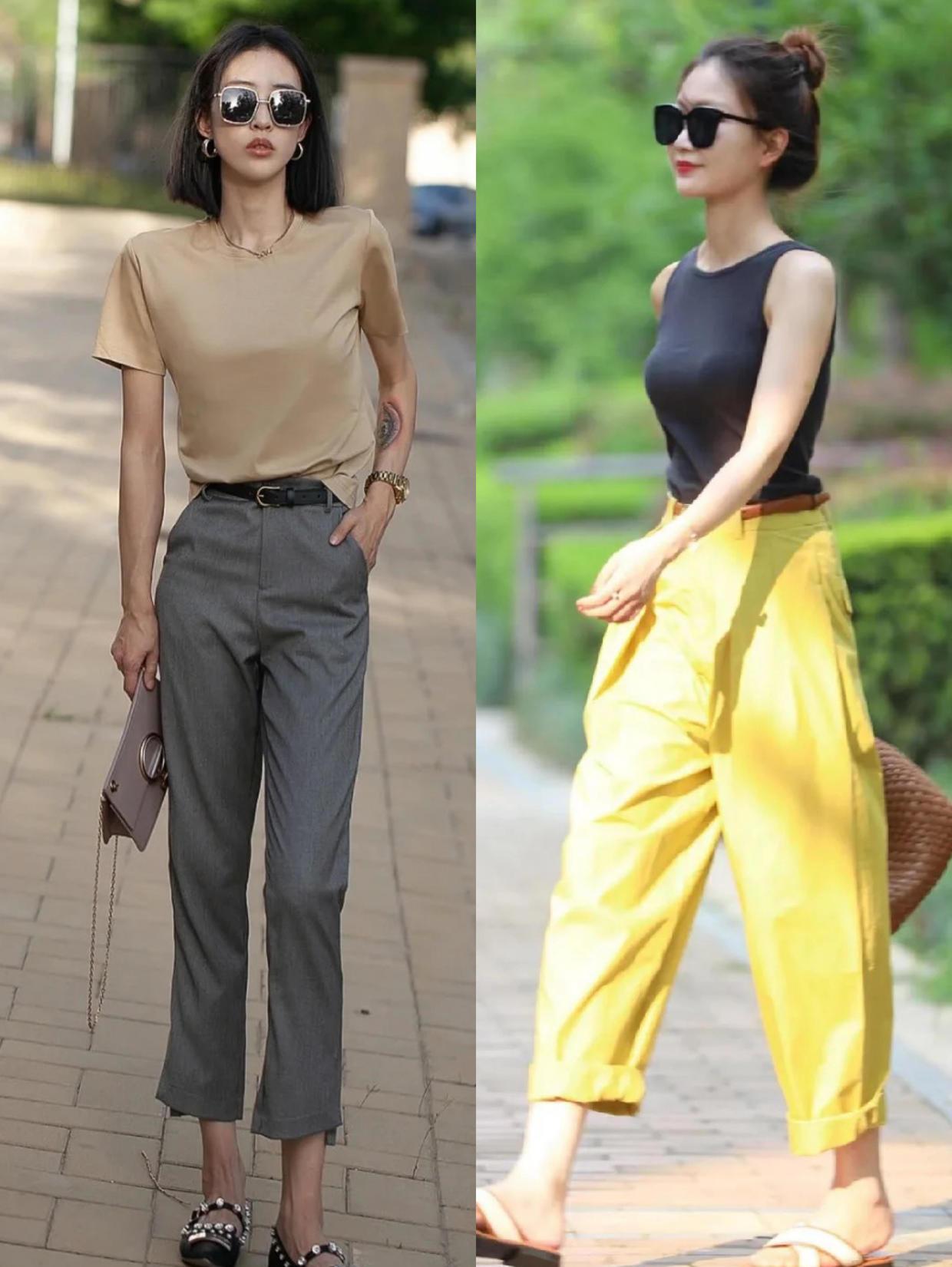 马丁靴不兴了，今年流行的“乐福鞋”，配九分裤，妥妥的显瘦显高