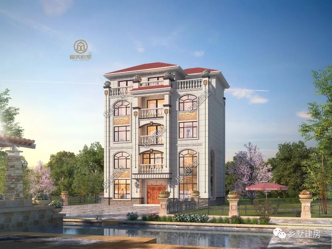 别墅|2022年已过半,回乡建房别犹豫,这五款豪华四层半任你选