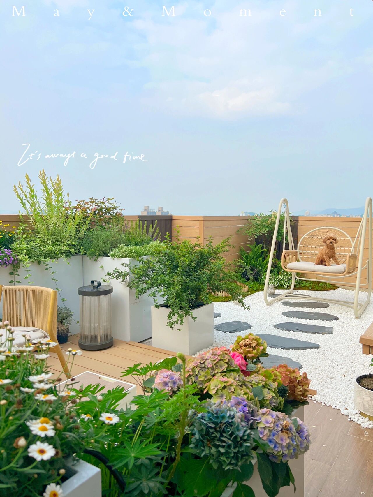 玄关|买一栋顶楼带露台的房子,只花2.2w打造个露台花园,比别墅还舒服