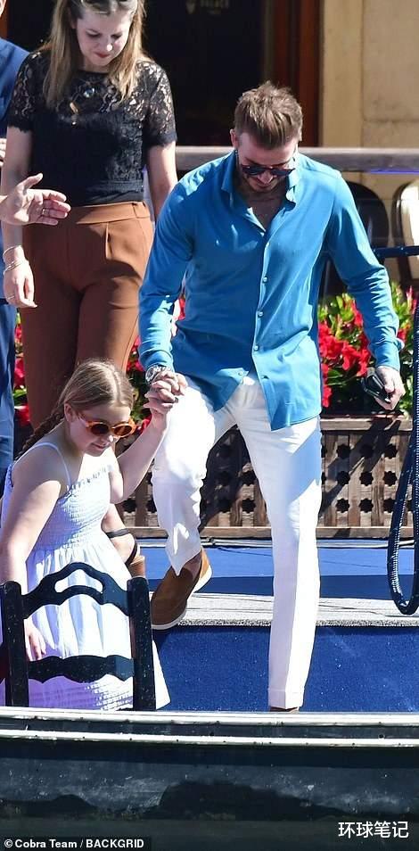 哈珀·贝克汉姆|贝克汉姆到威尼斯,10岁小七白白胖胖惹人爱,跟老妈反差大