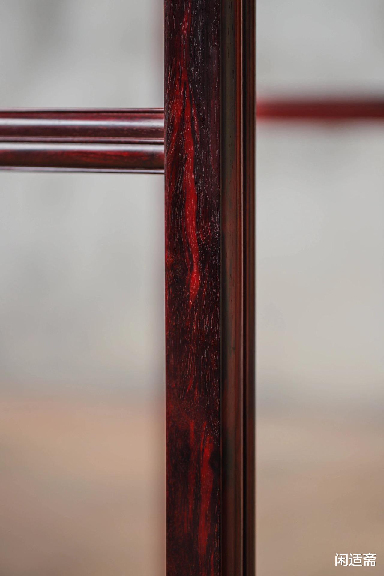 小叶紫檀|姚黄魏紫,小叶紫檀镶黄花梨,平头案