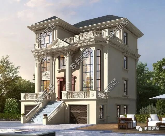 占地11X13.5米,带车库的异域风情别墅,奢华大气