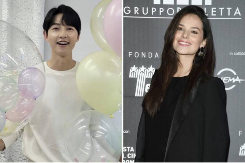 王力宏|新婚妻子挺孕肚陪宋仲基出国拍戏，出动多名保安筑人墙保护宋太太