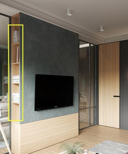 电视墙上有房门，不一定非要做隐形，分享4种设计方案，也挺漂亮
