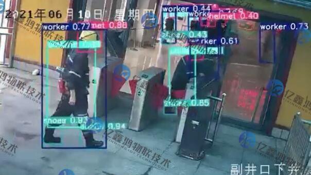 |煤矿人员着装AI识别智能监测系统 人员安全帽工服胶鞋自救器识别