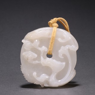 |旧藏 和田玉双龙纹挂件