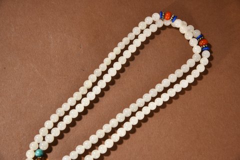 和田玉籽料|和田玉籽料108颗念珠