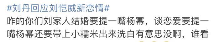 刘恺威|刘丹替子回应恋情惹争议,无故提及小糯米,刘恺威内地复出路难走
