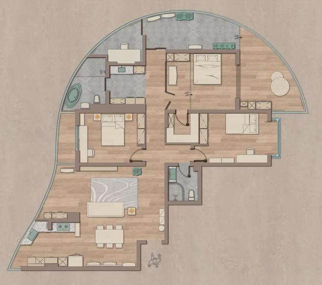 她家176㎡,全屋不做造型,只刷乳胶漆,效果反而高级又大气,晒晒