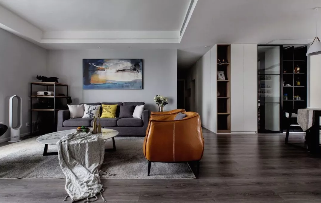 135平现代简约,客厅书房连在一起,宽敞大气!