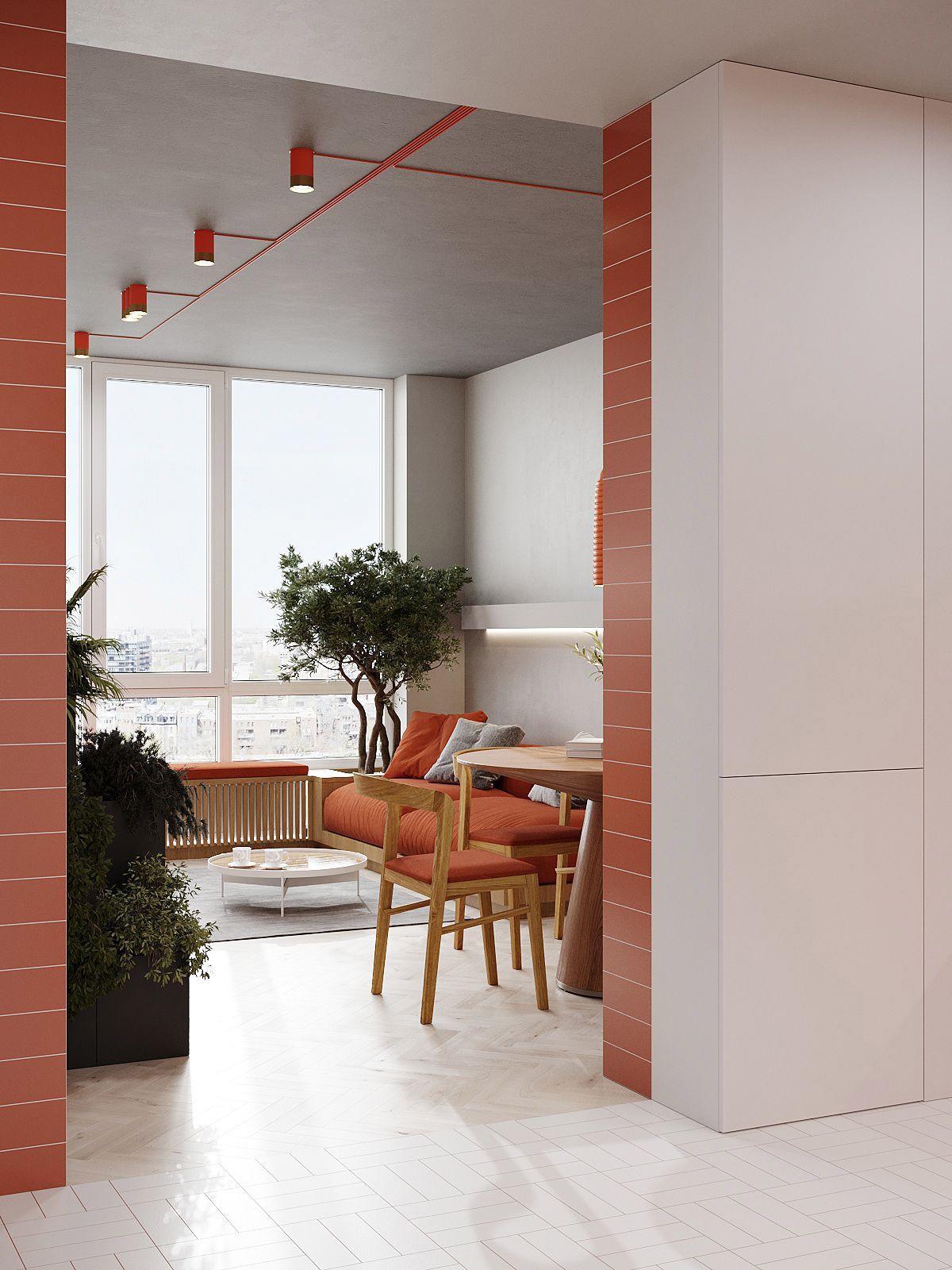 用橙色为室内设计增加有趣的因素