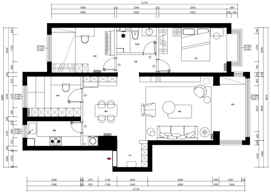 家有儿女,106㎡三居室竟然将收纳做到了极致,妙啊!