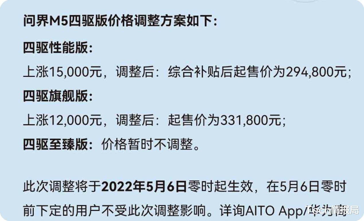 gtx1060|华为赌对了？问界M5汽车官宣涨价最高1.5W，4月卖出3439辆！