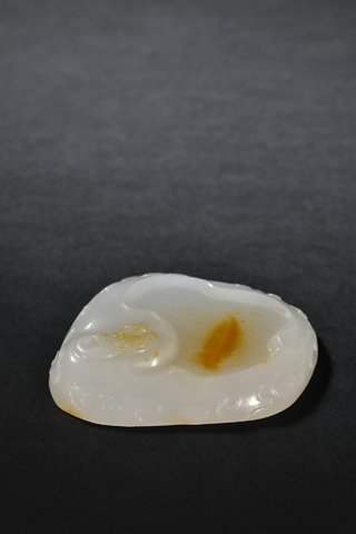 和田玉籽料|和田玉籽料鸳鸯戏水文房笔添