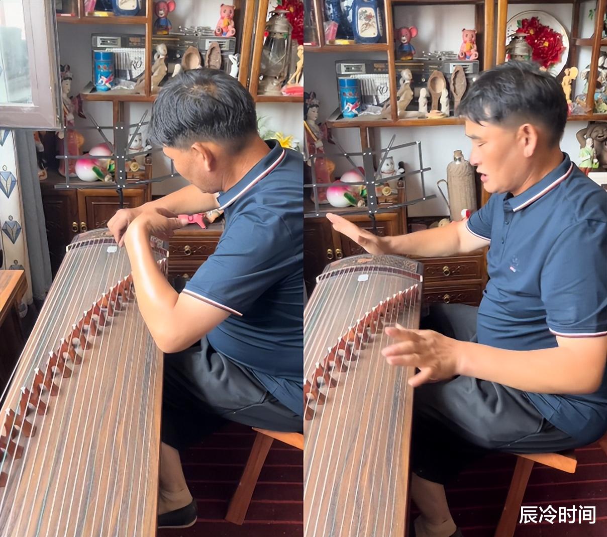 朱之文|大衣哥朱之文秀古筝才艺!挺肚腩费力推石磨,脚踩烂布鞋一脸骄傲