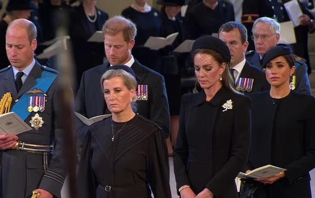 威廉|41岁梅根在国葬上出丑:突然下跪惊呆众人,凯特和威廉扭头就走