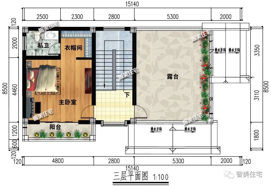 田园风格设计,带架空层的精致小别墅,以后回老家度假也很安逸!