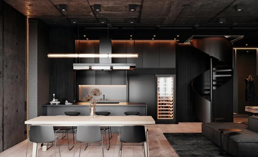 年轻人喜欢自由豁达的工业风，炫酷神秘的黑色时尚，你爱了吗？