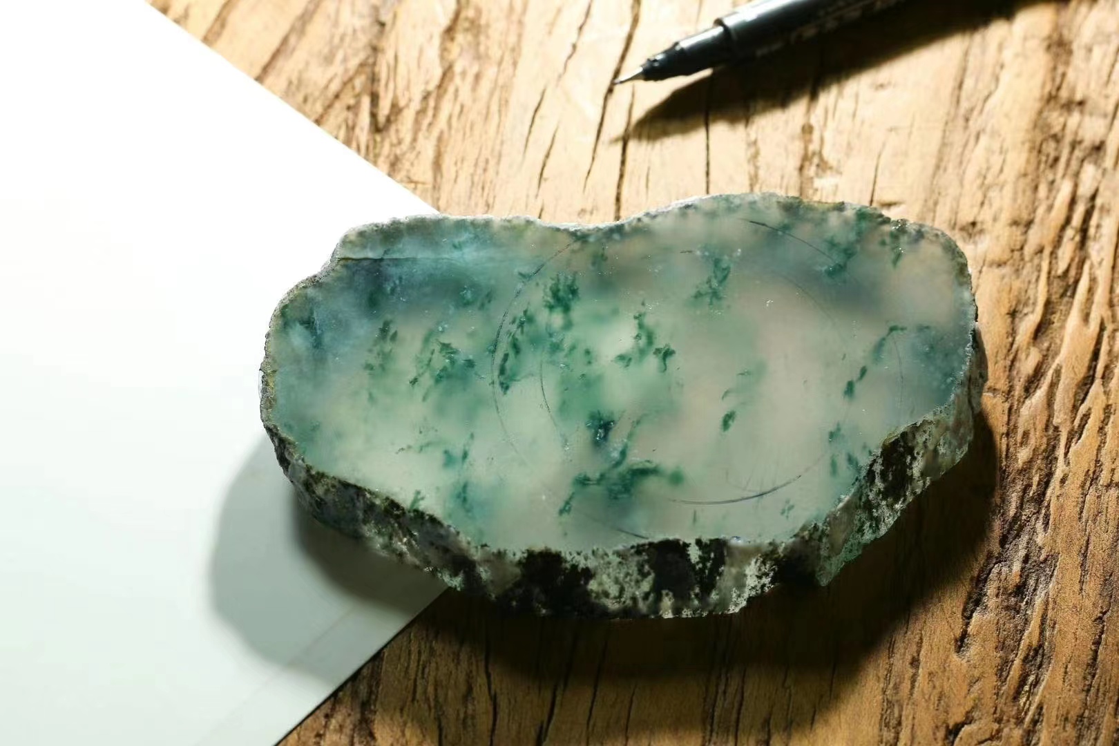 终极目标|玻璃种飘花翡翠原石欣赏