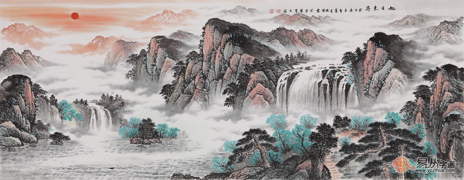 软装攻略:家中客厅挂画,这四款山水画你不能错过