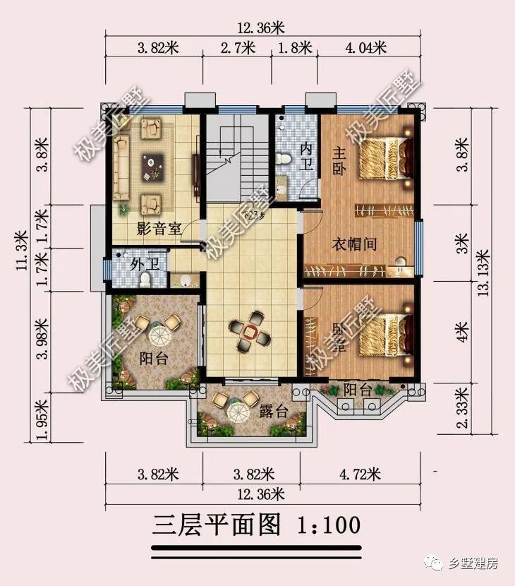 农村欧式三层别墅,精致又实用,让您做村里最靓的宅