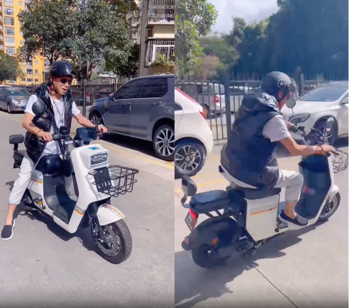 梁小龙|火云邪神梁小龙近况罕曝光！戴假发意外暴露脱发，骑电车穿衣混搭