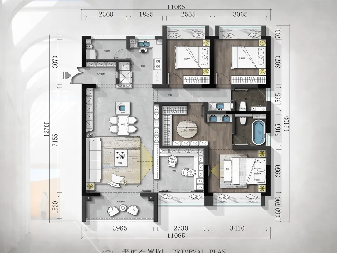 曼城142㎡现代风格,简约素净