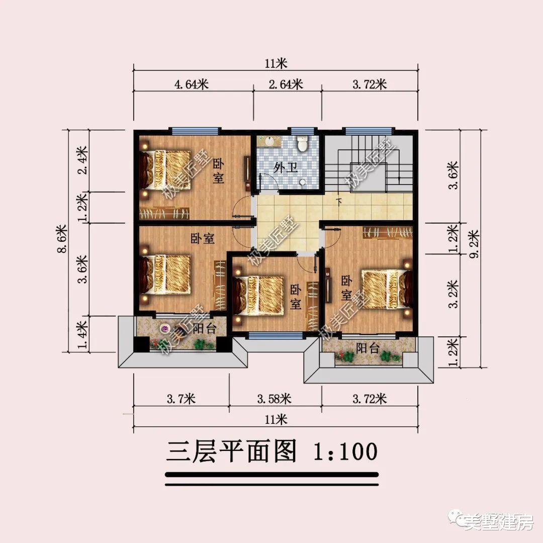 带架空层设计的三层别墅,占地仅88平,你确定不心动?