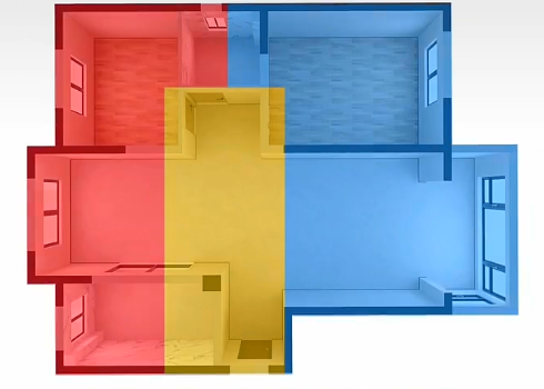 经典四大块户型两居改三居。难吗？