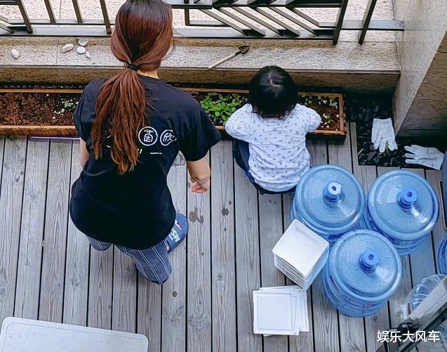 蔡少芬|娱乐圈内卷？张晋晒蔡少芬与儿子阳台种菜照，郑恺评论区炫耀