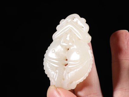 |旧藏【和田玉 双鱼 挂件】