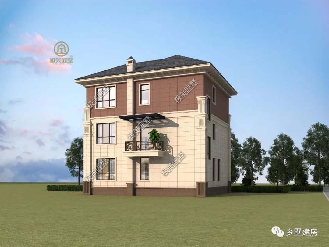 12X10米,新中式自建房,看过一次就忘不掉了