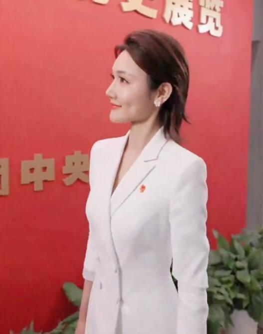 龙洋|龙洋越来越有“董卿”范!穿白裙优雅逆袭成央视花旦,梳大背头气场全开