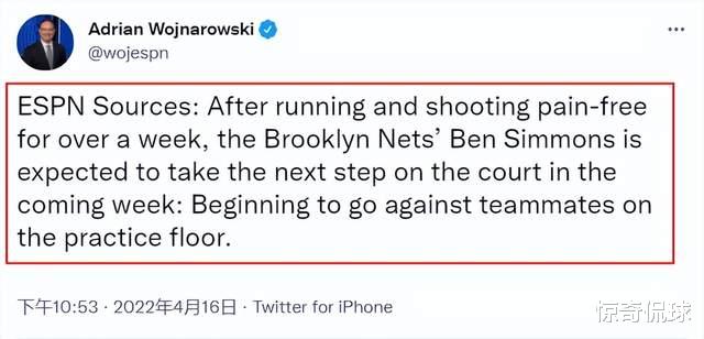 篮网队|篮网重大利好！本西恢复训练已无疼痛感，季后赛首轮后期或将登场