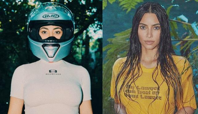 金·卡戴珊|金卡戴珊停车加油太酷，一头白发飘逸！紧身吊带秀身材，腰好细