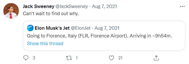 三星Galaxy|小哥推特追踪马斯克私人飞机行程，索要5万美刀or实习机会，被马斯克拉黑了