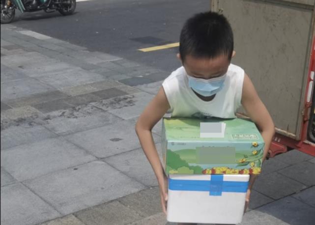 管彤|央视主持人管彤9岁爱子假期体验送快递艰辛，获赞三观正