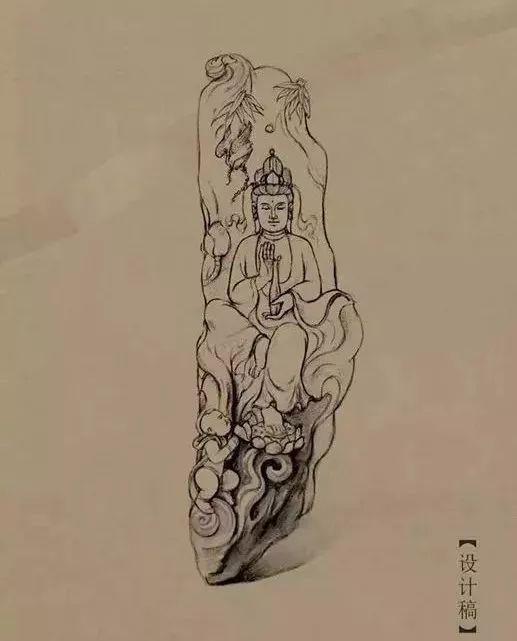 |非比寻常的翡翠原石毛料，竟雕刻成传世之宝，第一眼你看到了什么？