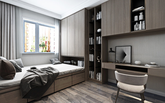 92平现代二居室,高纯色彩的大量运用,大胆而灵活