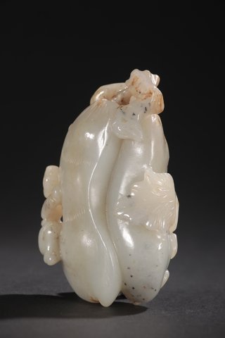 |清-和田玉福瓜把件