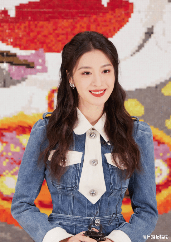 撞衫|鞠婧祎又撞衫了,穿牛仔衣撞衫王楚然、林允,凭妆发更胜一筹